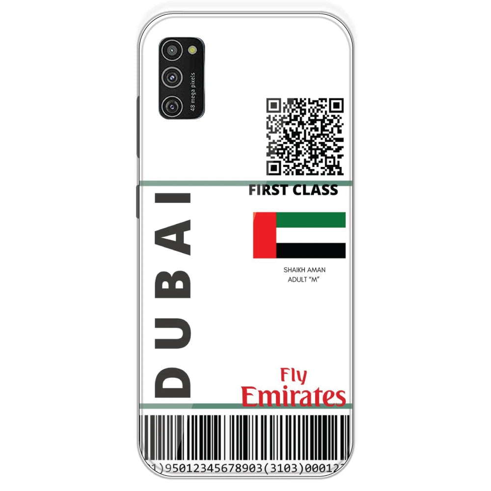 Dubai Ticket - Clear Printed Silicone Case For Samsung Galaxy M21