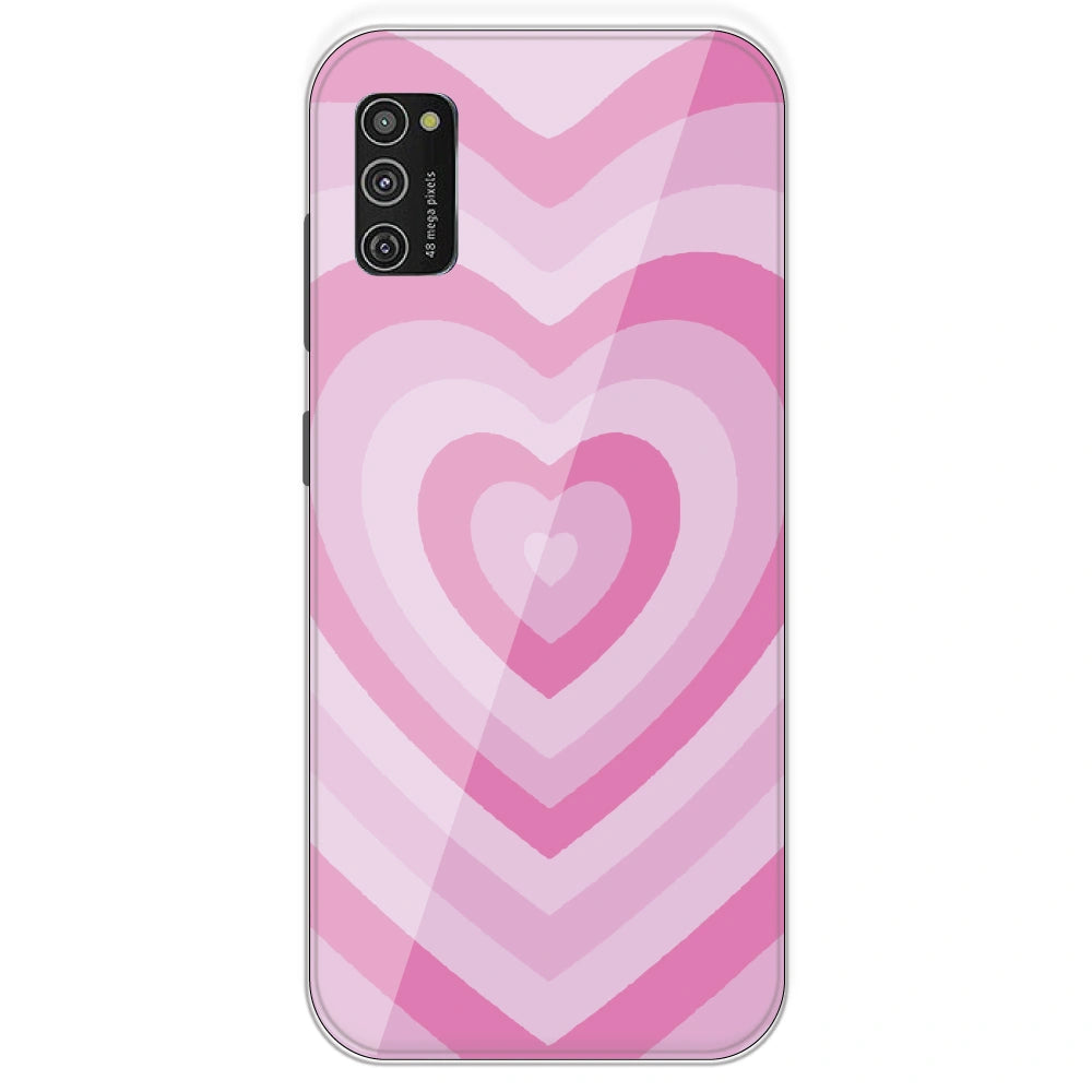 Pink Hearts - Printed Silicone Case For Samsung Galaxy M21