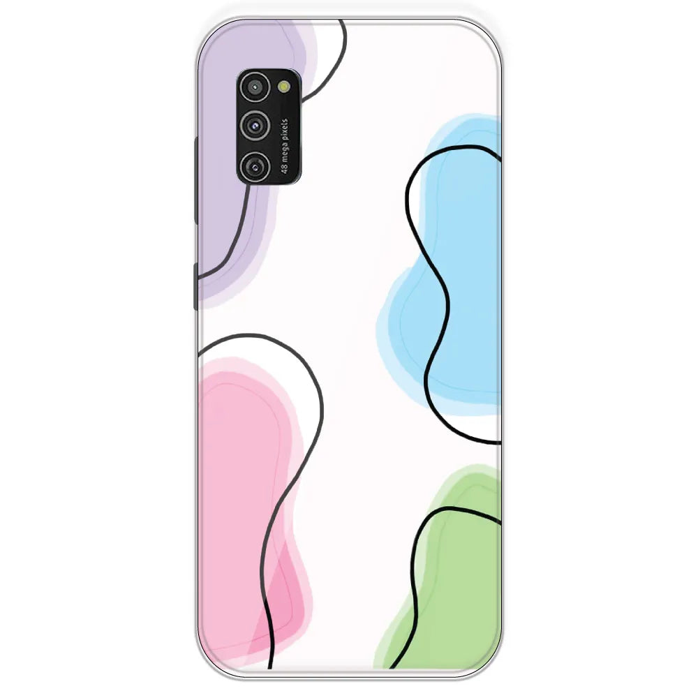 Rainbow Cow Print - Clear Printed Silicone Case For Samsung Galaxy M21
