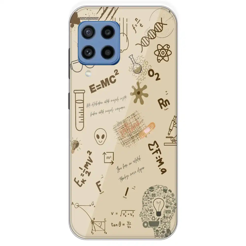 Physics Collage - Printed Silicone Case For Samsung Galaxy M22