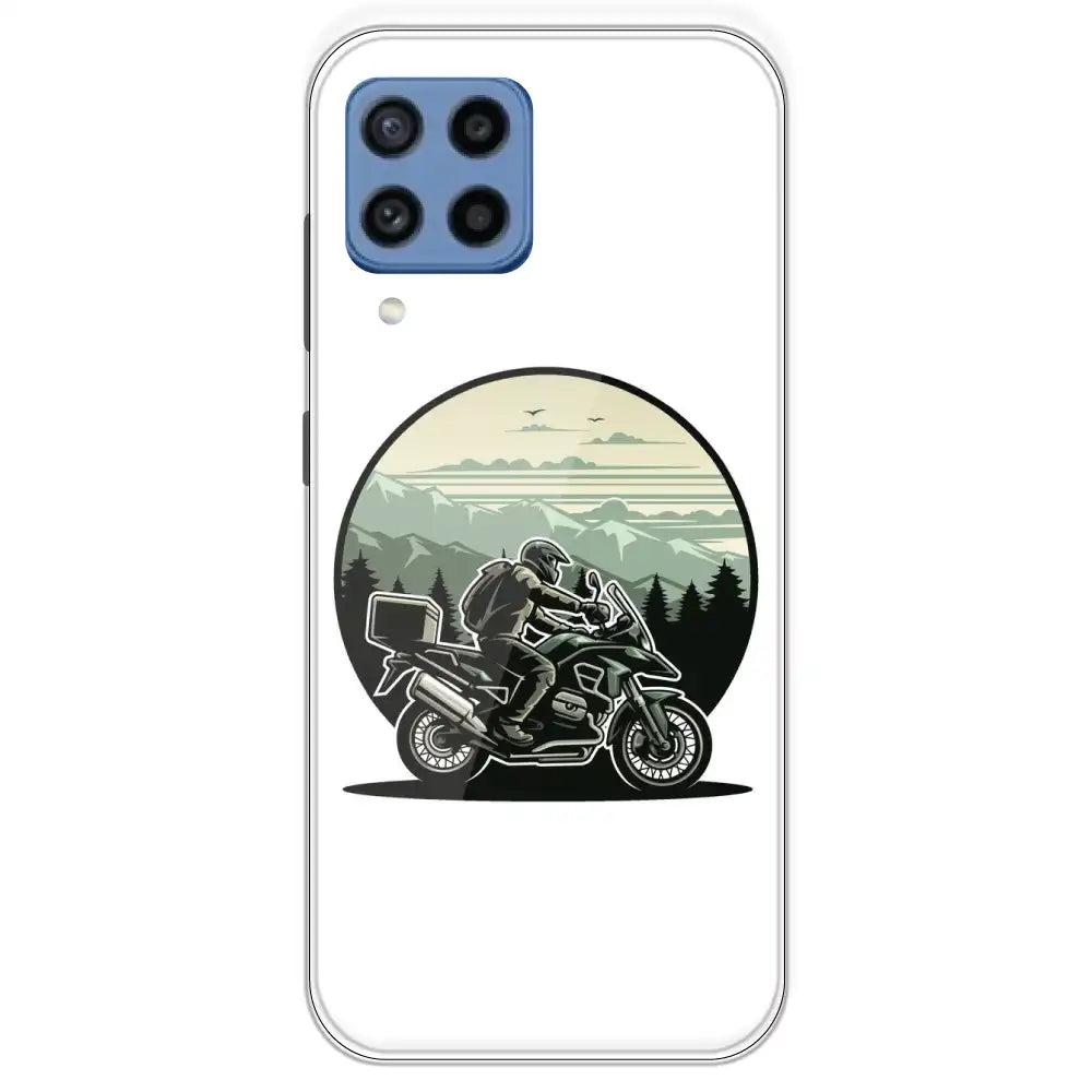Biker - Printed Silicone Case For Samsung Galaxy M22