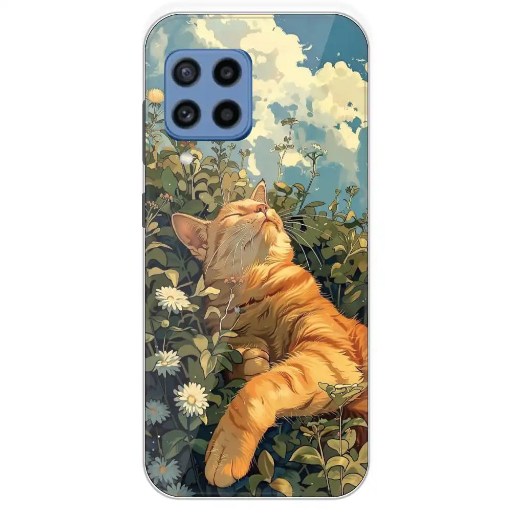 Garfield Sleeping - Printed Silicone Case For Samsung Galaxy M22