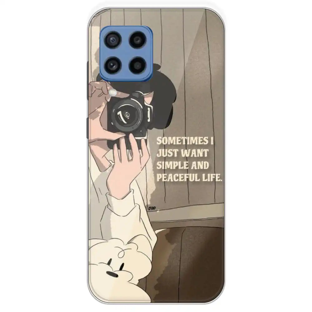 Photographer - Printed Silicone Case For Samsung Galaxy M22