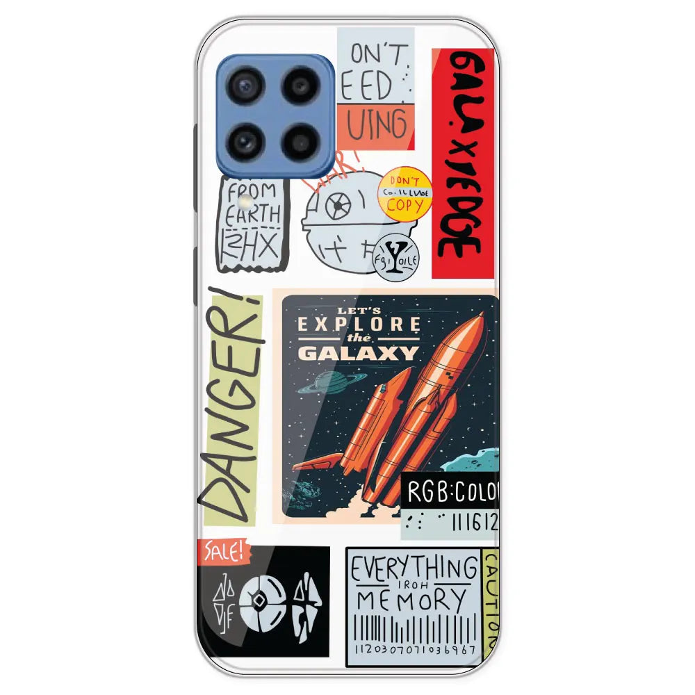 Galaxy - Clear Printed Silicone Case For Samsung Galaxy M22