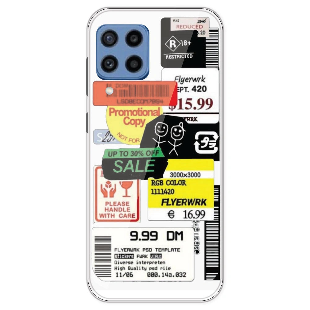Sales - Clear Printed Silicone Case For Samsung Galaxy M22