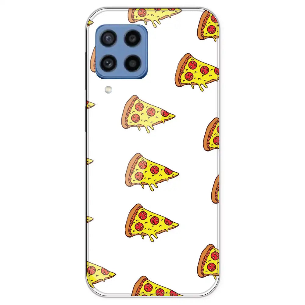 Pizza - Clear Printed Silicone Case For Samsung Galaxy M22