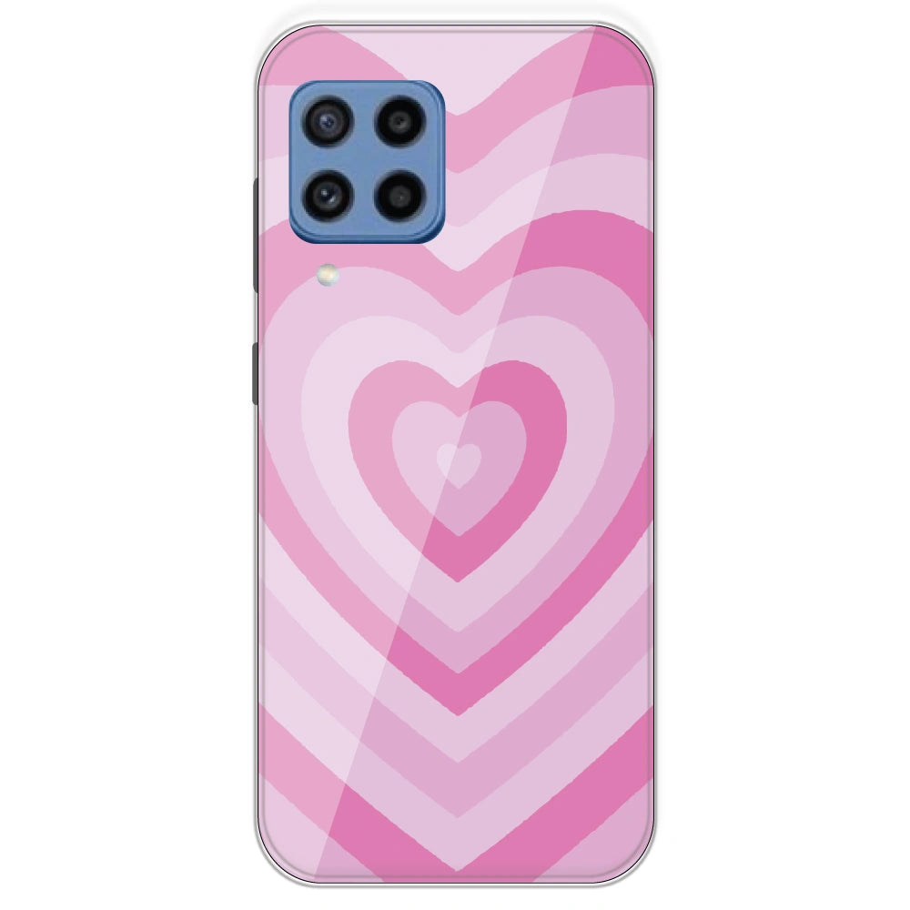 Pink Hearts - Printed Silicone Case For Samsung Galaxy M22