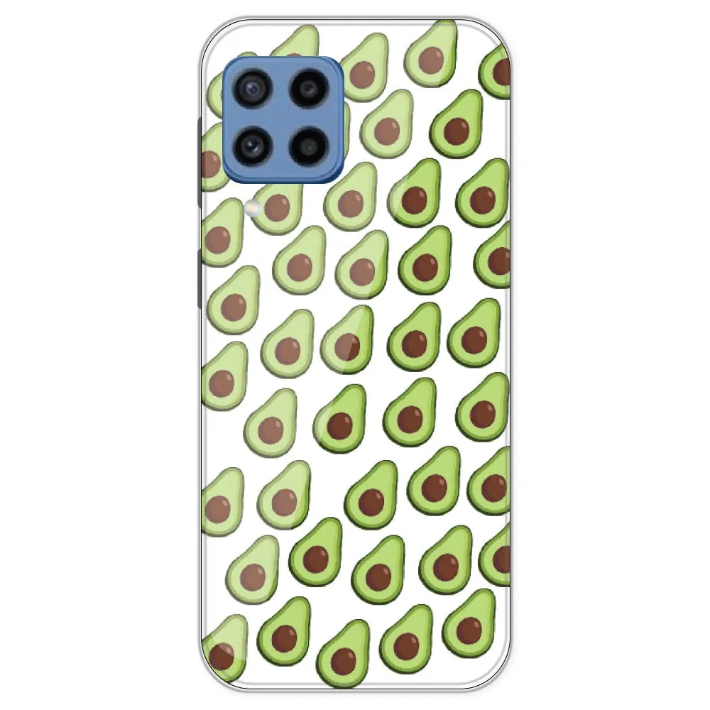 Avocado - Clear Printed Silicone Case For Samsung Galaxy M22