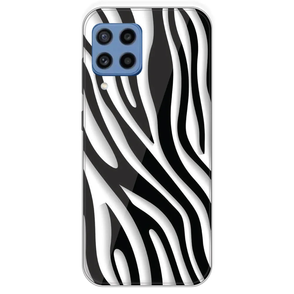 Zebra Print - Printed Silicone Case For Samsung Galaxy M22