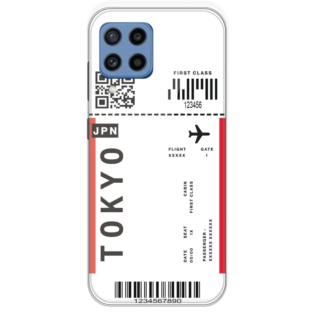 Tokyo Ticket - Clear Printed Silicone Case For Samsung Galaxy M22