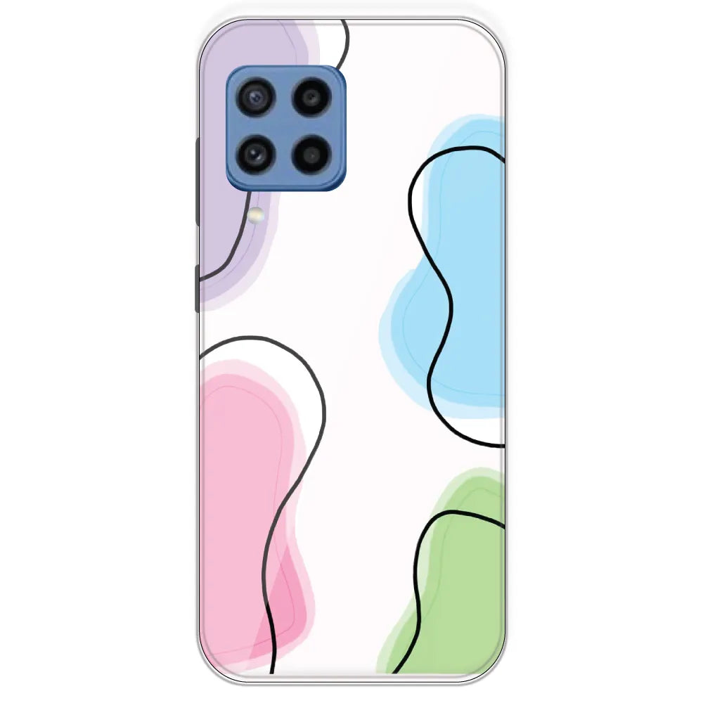 Rainbow Cow Print - Clear Printed Silicone Case For Samsung Galaxy M22