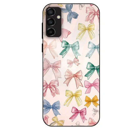 Pastel Bow Pattern - Glass Case For Samsung Galaxy M23