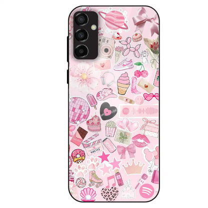 Pink Pop Aesthetic Collage - Glass Case For Samsung Galaxy M23