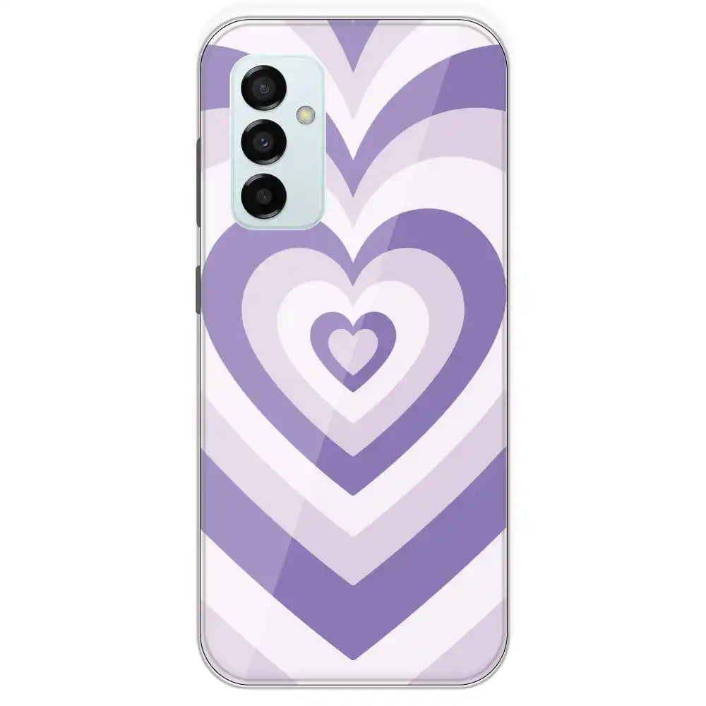 Dark Purple Hearts - Printed Silicone Case For Samsung Galaxy M23