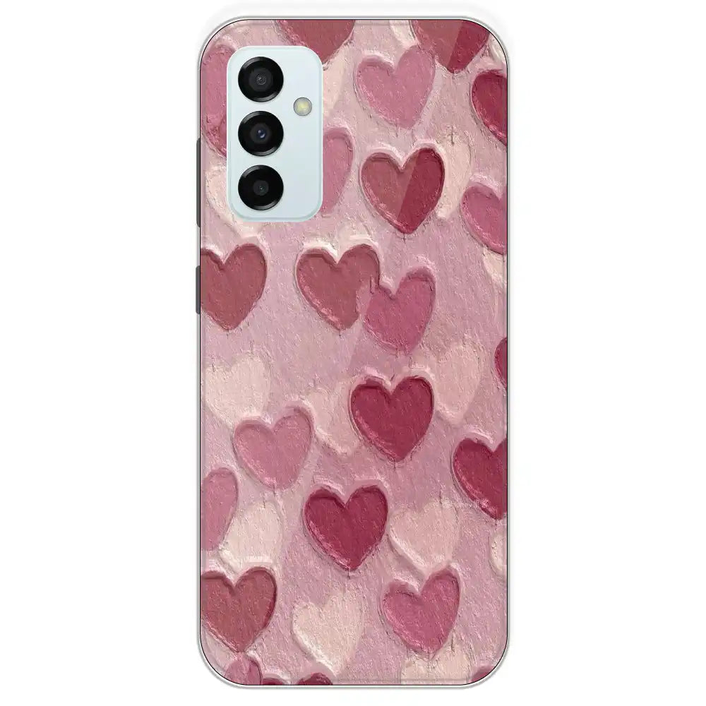 Pastel Hearts Love - Printed Silicone Case For Samsung Galaxy M23