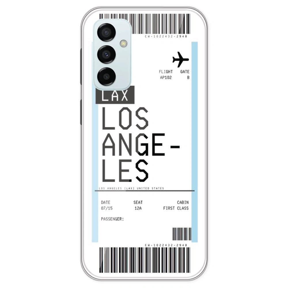 Los Angeles Ticket - Clear Printed Silicone Case For Samsung Galaxy M23