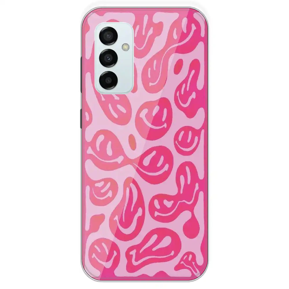 Pink Smilies - Printed Silicone Case For Samsung Galaxy M23