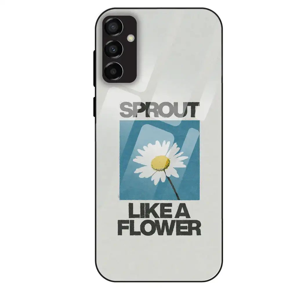 Minimal Daisy Flower - Glass Case For Samsung Galaxy M23