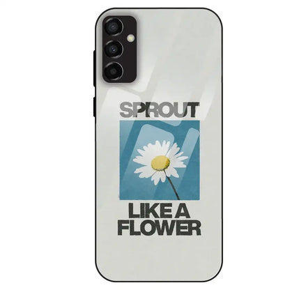 Minimal Daisy Flower - Glass Case For Samsung Galaxy M23