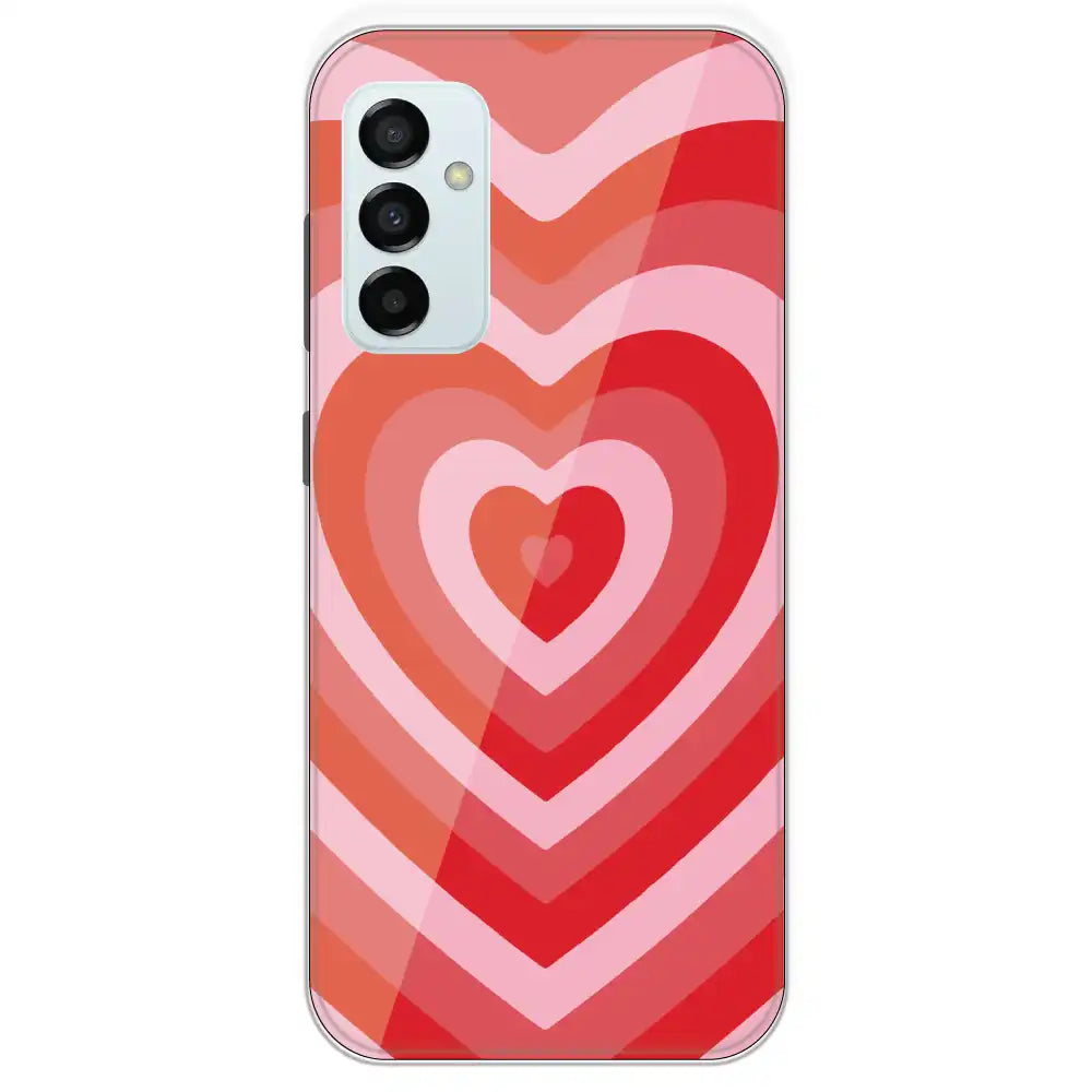 Red Hearts - Printed Silicone Case For Samsung Galaxy M23