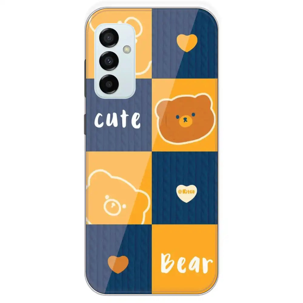 Cute Bear Collage - Printed Silicone Case For Samsung Galaxy M23