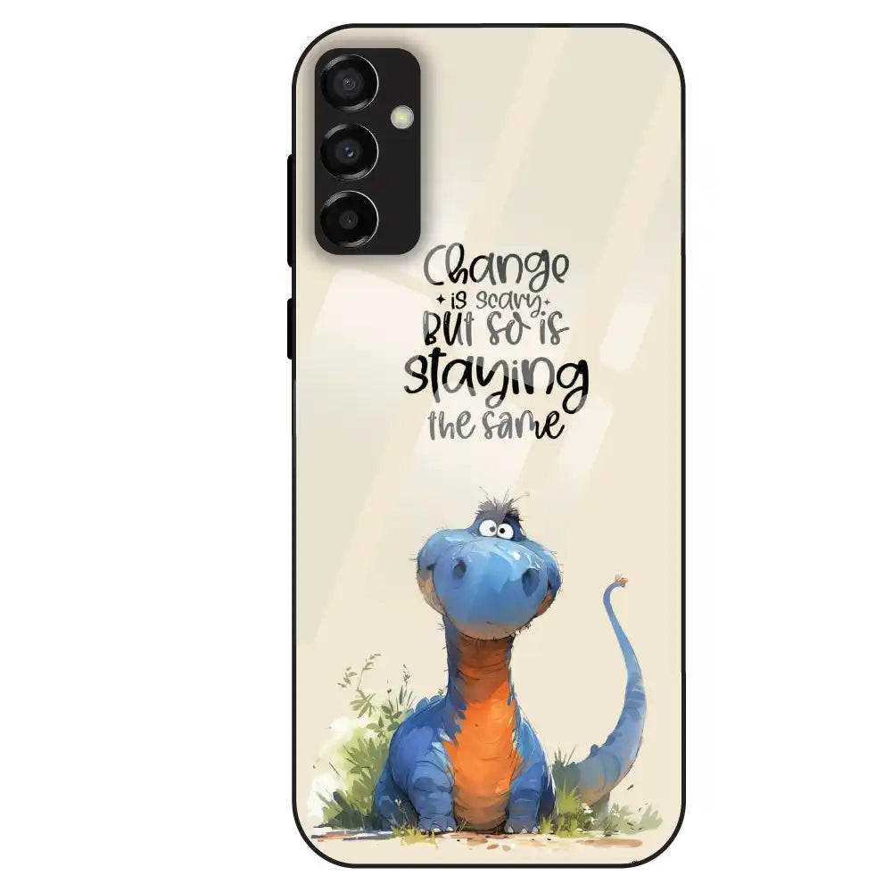 Cute Dinosaur Quote - Glass Case For Samsung Galaxy M23