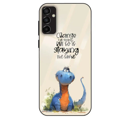 Cute Dinosaur Quote - Glass Case For Samsung Galaxy M23