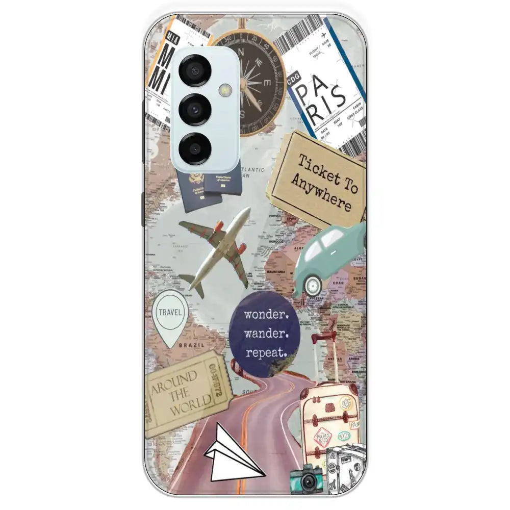 Travel Collage - Printed Silicone Case For Samsung Galaxy M23