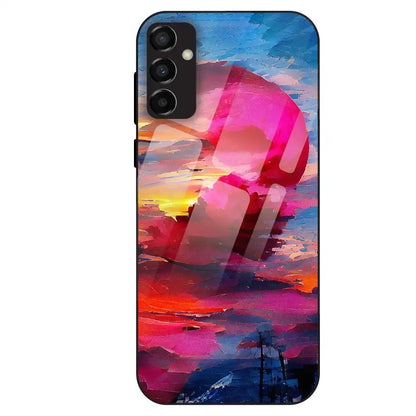 Abstract Sunset Vibes - Glass Case For Samsung Galaxy M23