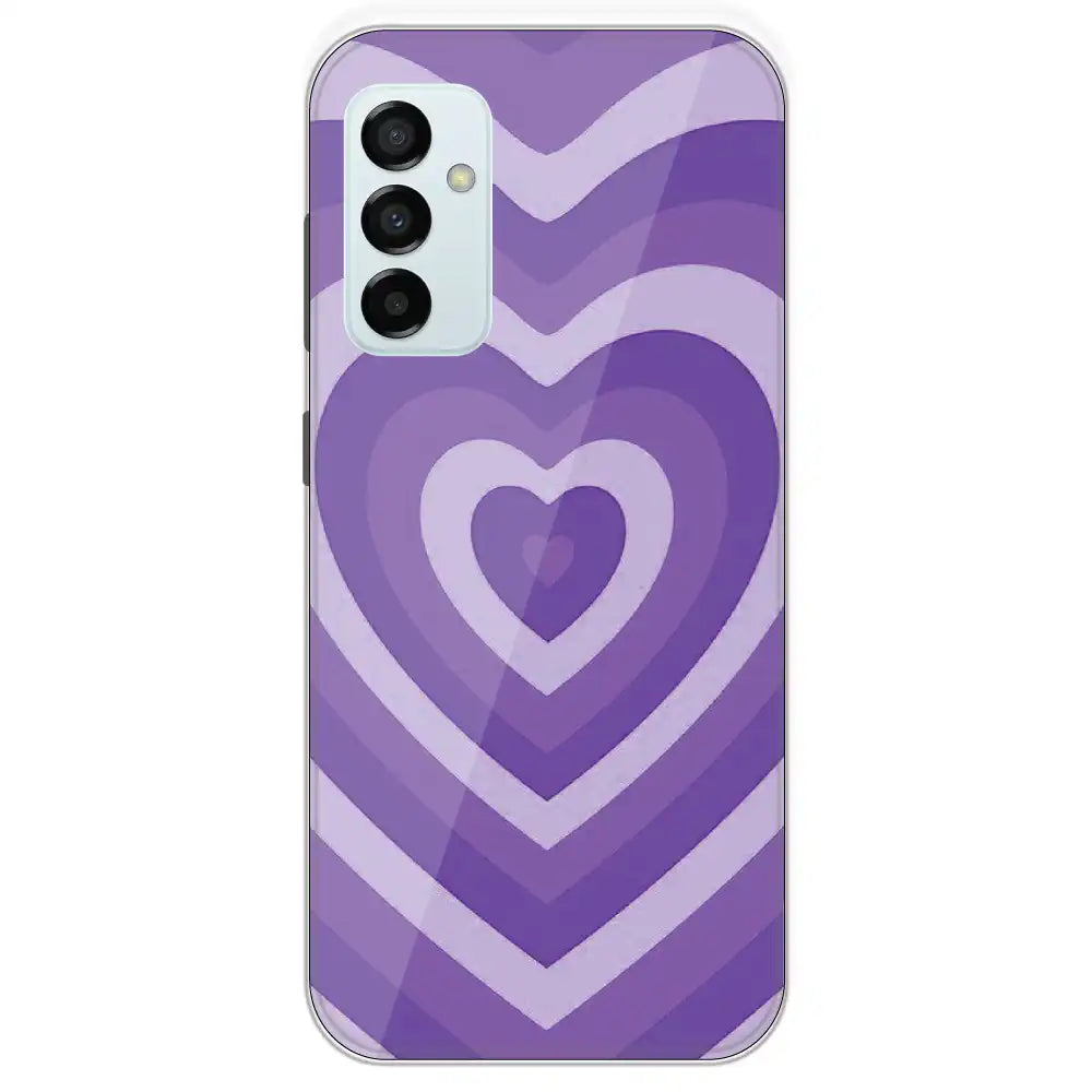 Purple Hearts - Printed Silicone Case For Samsung Galaxy M23