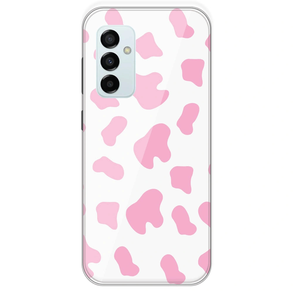 Pink Cow Print - Clear Printed Silicone Case For Samsung Galaxy M23