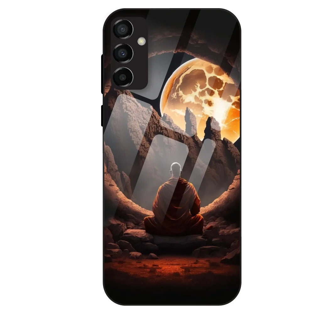 Meditating Monk - Glass Case For Samsung Galaxy M23