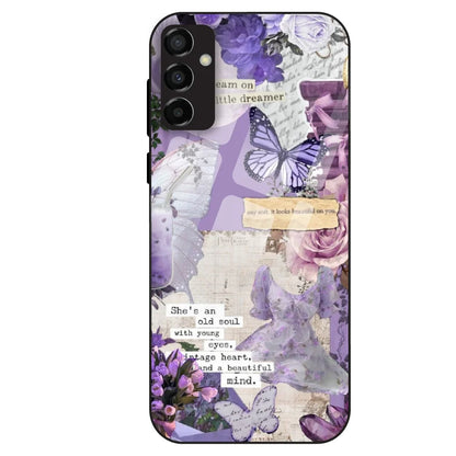 Lavender Vintage Collage - Glass Case For Samsung Galaxy M23