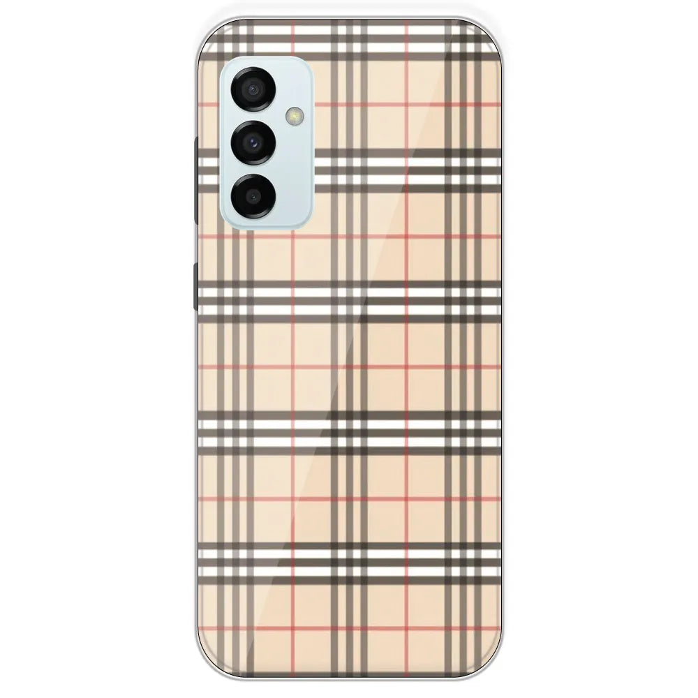 Yellow Checks - Printed Silicone Case For Samsung Galaxy M23