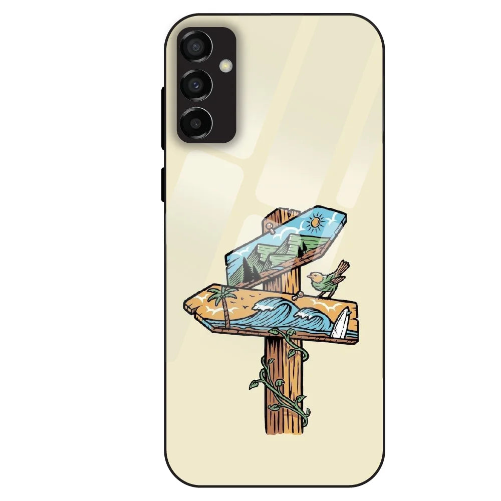Nature Postbox Art Aesthetic - Glass Case For Samsung Galaxy M23