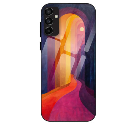 Abstract Sunset Path - Glass Case For Samsung Galaxy M23