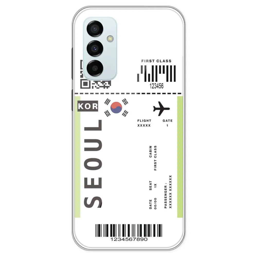 Seoul Ticket - Clear Printed Silicone Case For Samsung Galaxy M23