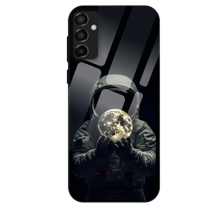 Astronaut Moon Glow - Glass Case For Samsung Galaxy M23