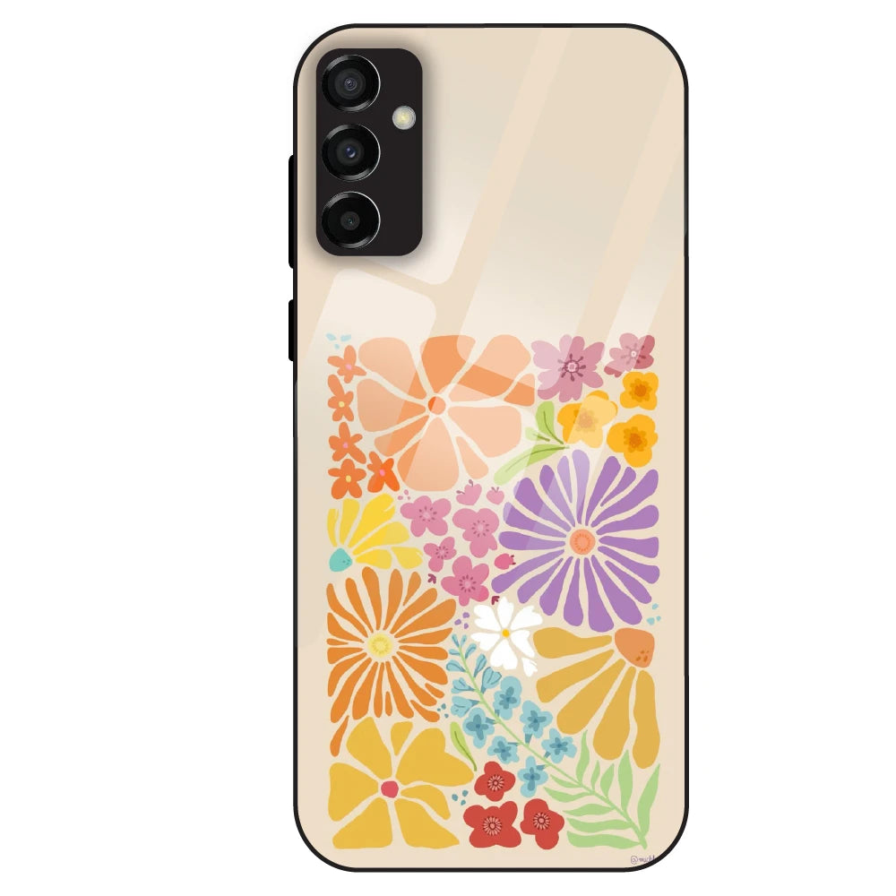 Colorful Floral - Glass Case For Samsung Galaxy M23