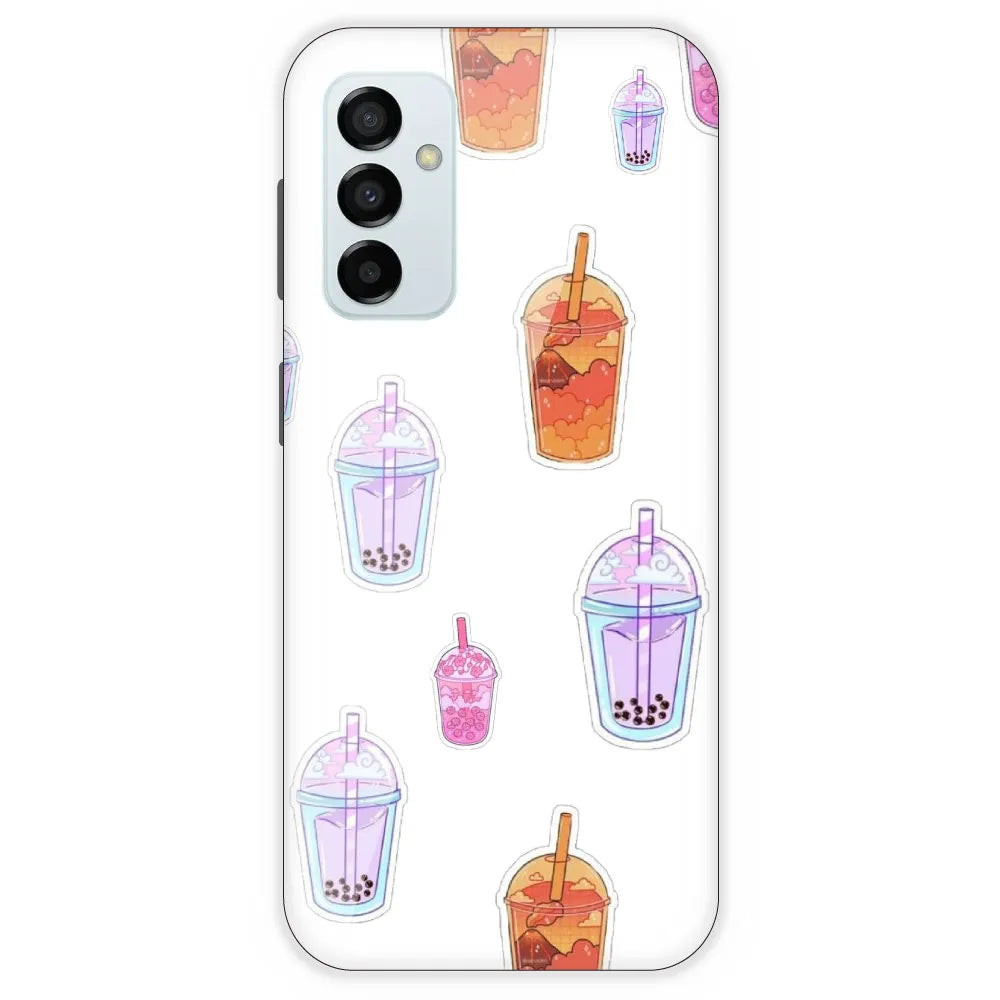 Bubble Tea - Clear Printed Silicone Case For Samsung Galaxy M23