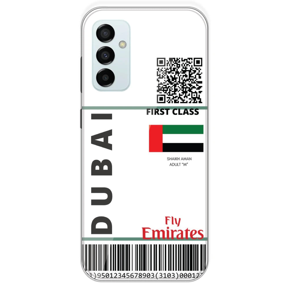 Dubai Ticket - Clear Printed Silicone Case For Samsung Galaxy M23
