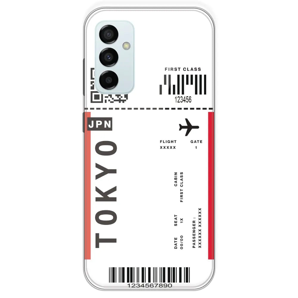Tokyo Ticket - Clear Printed Silicone Case For Samsung Galaxy M23