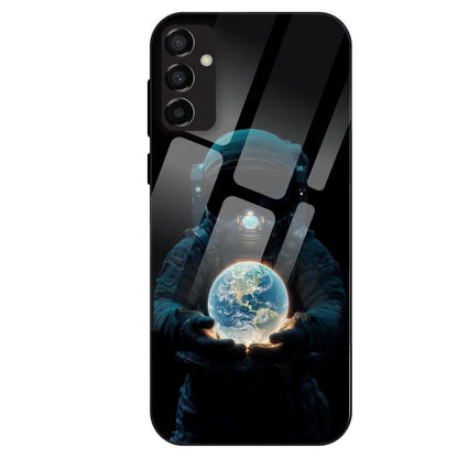 Astronaut Holding Earth - Glass Case For Samsung Galaxy M23