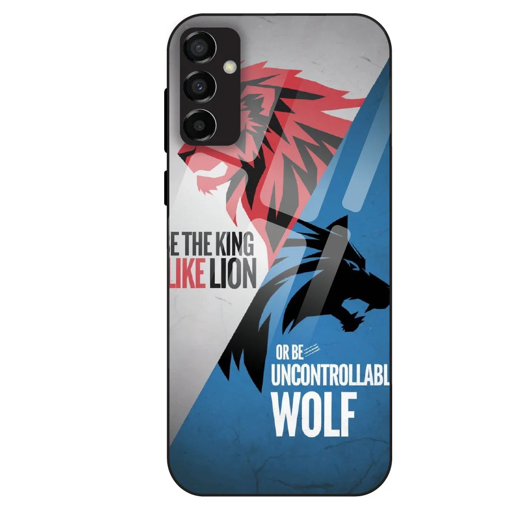 Lion vs Wolf Power - Glass Case For Samsung Galaxy M23