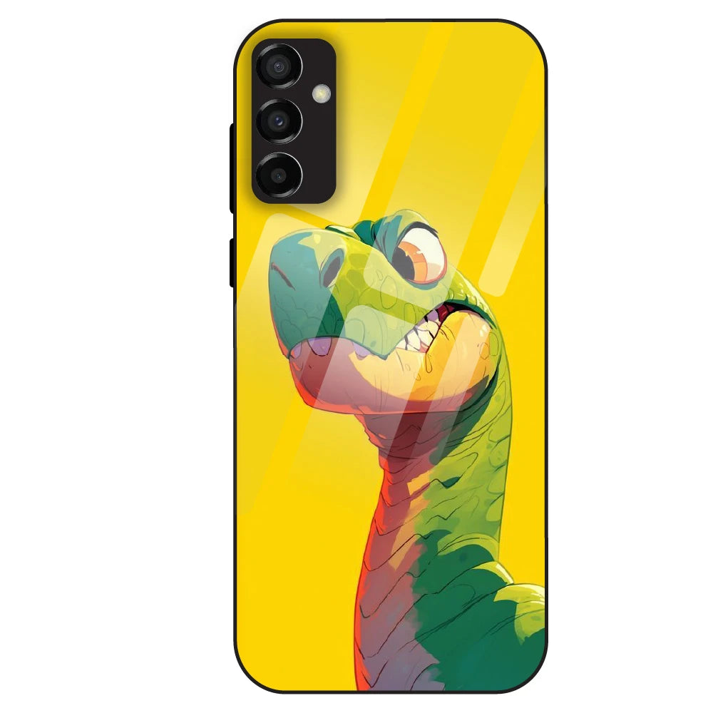 Cute Dino Popt - Glass Case For Samsung Galaxy M23