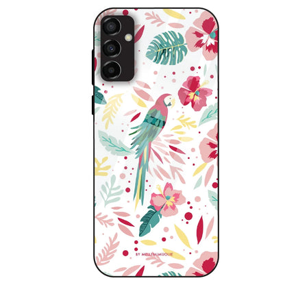 Tropical Parrot Floral - Glass Case For Samsung Galaxy M23