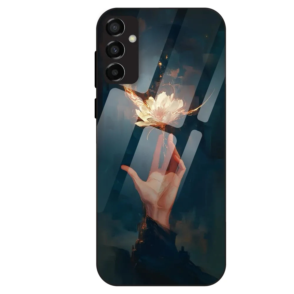 Mystic Hand & Bloom - Glass Case For Samsung Galaxy M23
