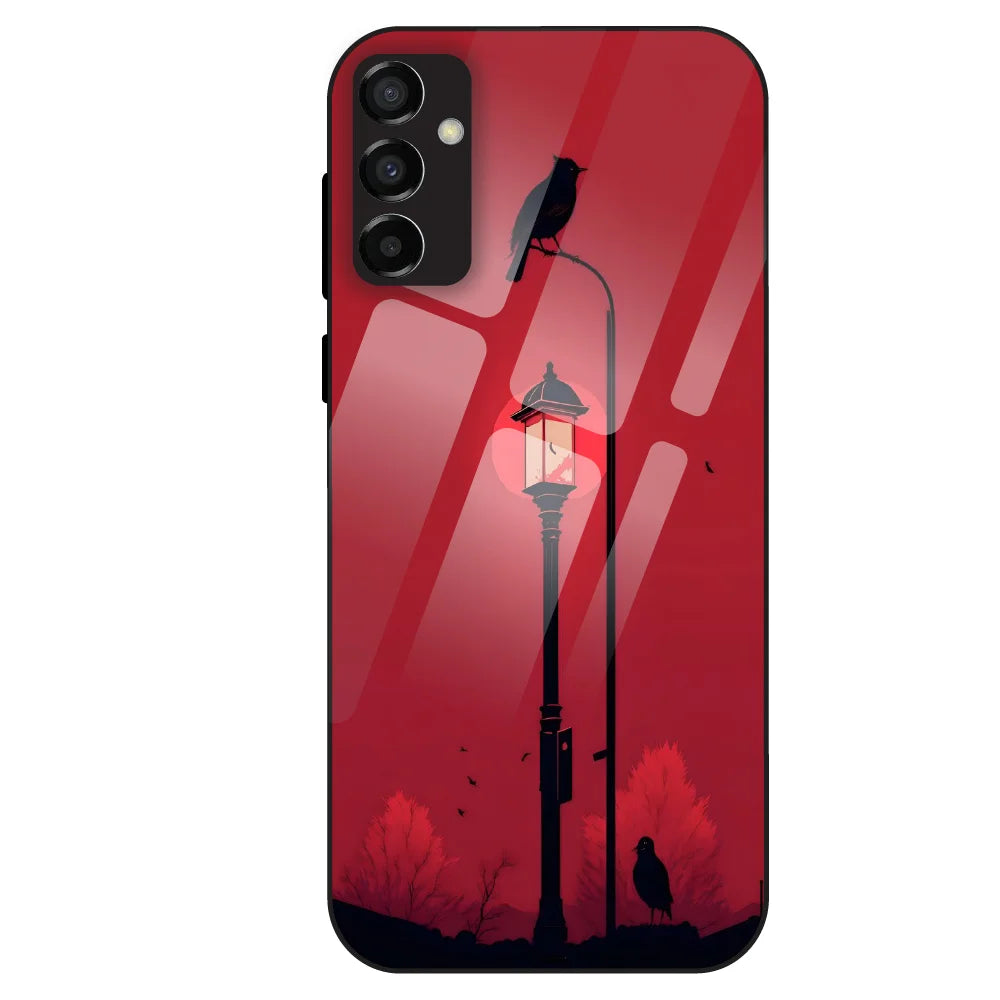 Red Street Lamp - Glass Case For Samsung Galaxy M23