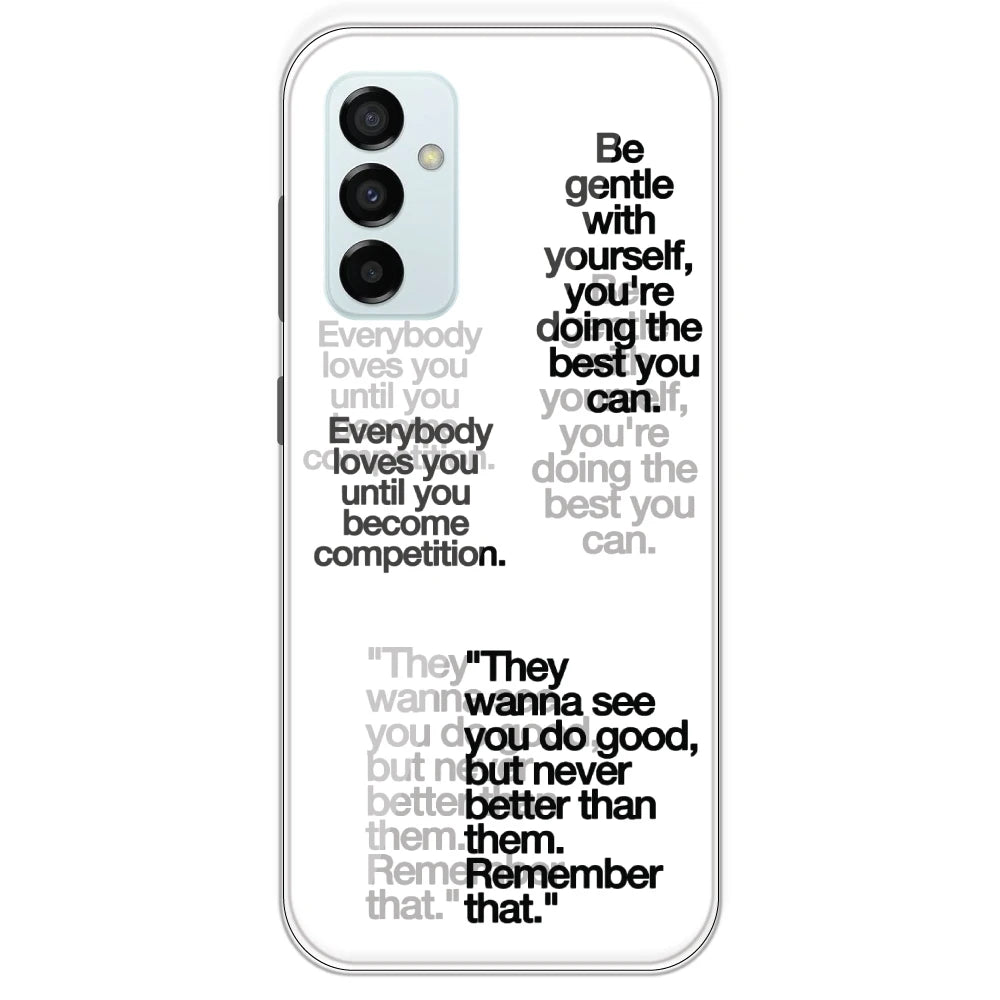 Motivational Quotes - Clear Printed Silicone Case For Samsung Galaxy M23