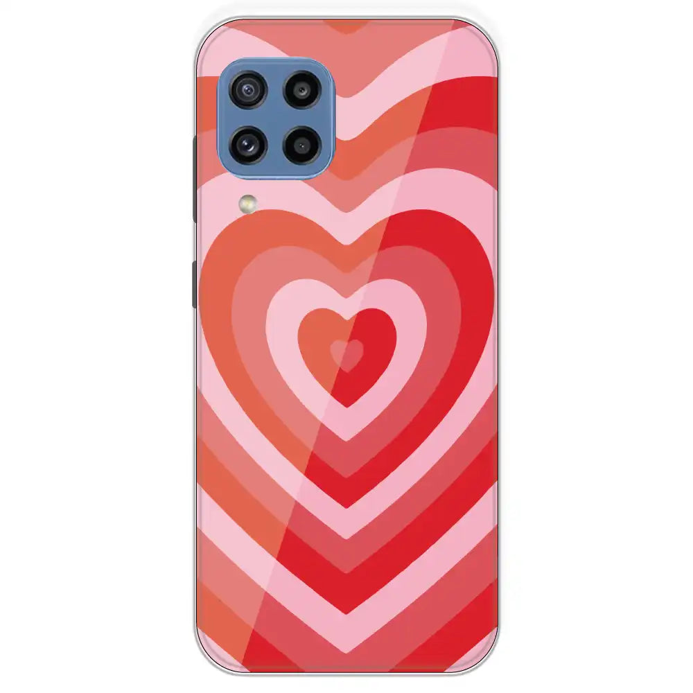 Red Hearts - Printed Silicone Case For Samsung Galaxy M32